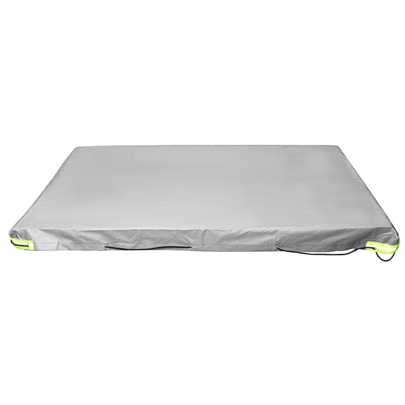 Trailer Tarpaulin Cover Waterproof Windproof Heavy Duty Tarps Anti-UV Cover with Reflective Strip 208x114x13cm