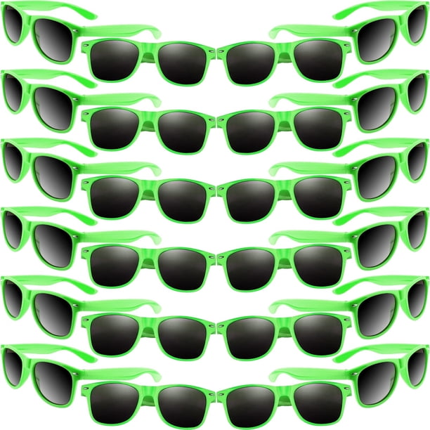 Lentes de Sol para Niños MIAHART Verdes Paquete de 24 con Lentes Polarizadas UV400