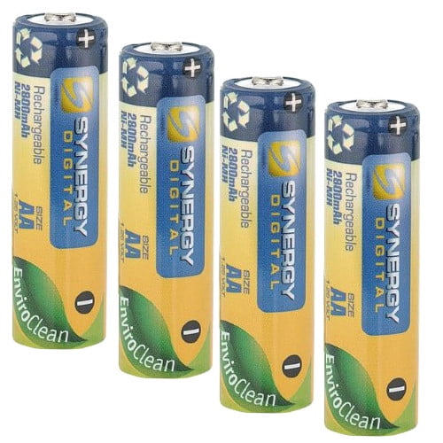 Synergy Digital Camera Battery AA Rechargeable Ultra Hi-Capacity Battery Ni-MH, 1.25V, 2800 mAh Works with Pentax Optio E90 Digital Camera,