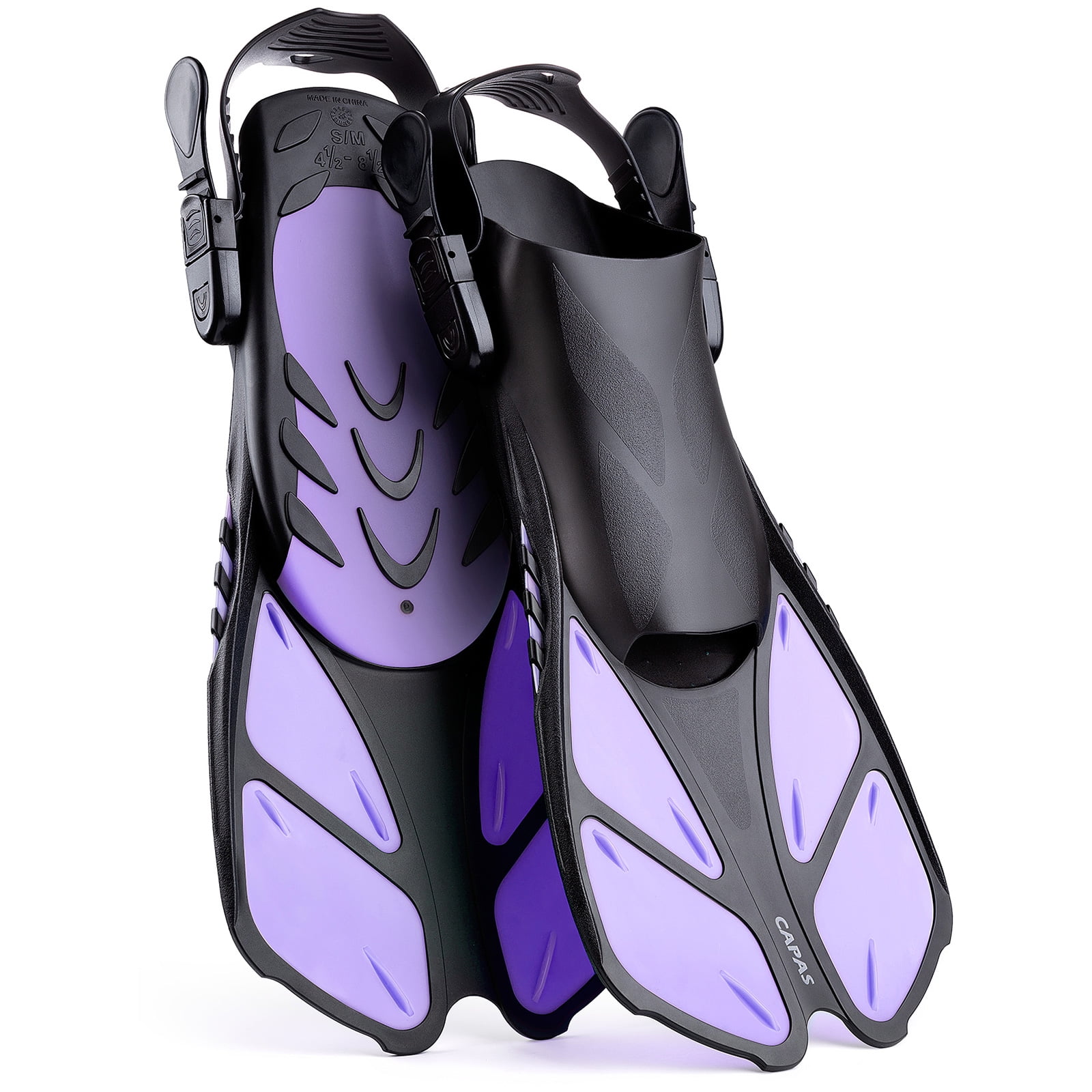 CAPAS Snorkel Fins, Swim Fins Travel Size Short Adjustable for