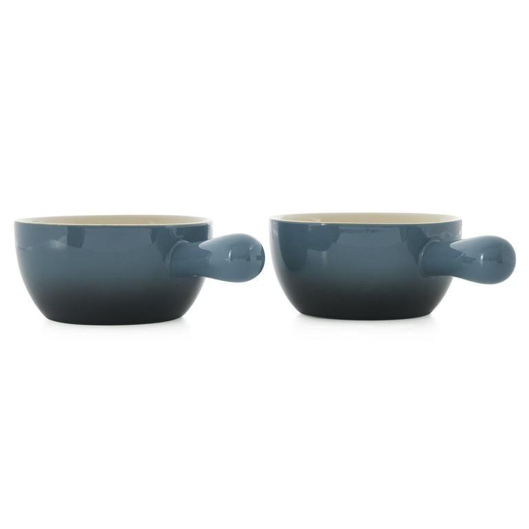 Crock-pot 30oz Artisan Stoneware Soup Bowl w/ Handles, 2 Pack, Red Gradient