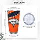 thumbnail image 4 of Taza térmica duradera de acero inoxidable 304 con tapa y pajita, temática del equipo de fútbol de los Broncos, taza térmica de acero inoxidable de 20 oz, taza para automóvil, adecuada para bebidas, 4 of 8
