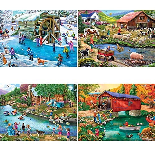 Bits y Piezas - Puzzles de adultos de 1000 piezas - Rio Escapades 4-IN-1 Multi-Pack Set - 1000 Bits And Pieces N/A
