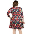 thumbnail image 3 of Women's Christmas Print Dress, Nutcracker Christmas/Navy, 3XL, 3 of 5