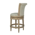 thumbnail image 5 of ROME + OAK Runyan 26" Swivel Counter Stool in Reclaimed Oak with Ash Grey Fabric, Set of 2, 5 of 7