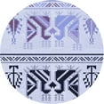 thumbnail image 1 of Ahgly Company Indoor Round Patterned Lavender Blue Area Rugs, 7' Round, 1 of 6