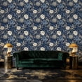 thumbnail image 4 of Whimsical Peel and Stick Wallpaper Vintage Floral Birds Roses Blue Beige Tones Wall Mural 23.6in x 9.8ft Self Adhesive Removable Wall Paper Renter Friendly Wallpaper for Kids Bedroom Studio, 4 of 8