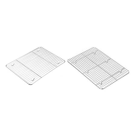 

2 Pcs Cake Cooling Rack Stainless Steel Baking Rack for Cooking and Baking Barbecue for Various Sizes of Biscuit Chips