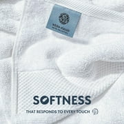 White Classic Hotel Collection 650 Gsm Cotton Bath Sheet Towels, Oversized Bathroom Towels, White, 35 x 70, 2 Pack