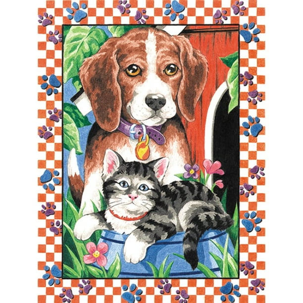 Dimensions Pencil Works Color By Number Kit 9X12inAnimal Pets