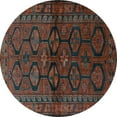 thumbnail image 1 of Ahgly Company Indoor Round Persian Light Blue Traditional Area Rugs, 5' Round, 1 of 4