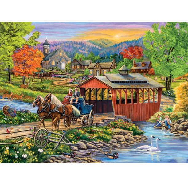 Kit de pintura de diamantes paisaje cuadro de mosaico de diamantes cuadrado completo arte Tmvgtek Arte deco