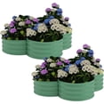 thumbnail image 3 of 2 Pack Galvanized Raised Garden Bed,Raised Beds-Coated Metal Planter Box with Floral Edge,Rust-Resistant Outdoor Garden Box for Vegetables, Flowers, Herbs,Green, 3 of 6