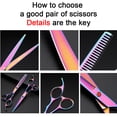 thumbnail image 5 of Juego de tijeras para cortar cabello, tijeras para cortar cabello de peluquero, tijeras para adelgazar, cuchillas afiladas, corte de pelo de peluquería, 5 of 5
