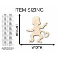 thumbnail image 2 of Unfinished Wood Monkey Shape - Animal - Wildlife - Craft - up to 46" DIY 4" / 1/4", 2 of 3