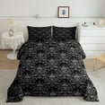 thumbnail image 2 of Erosebridal Sugar Skull Comforter Sets,Gothic Theme Comforters & Duvets,Bohemian Damask Bedding Comforter Set,Breathable Teen Bedroom Decor,Reversible,2pcs, 2 of 8