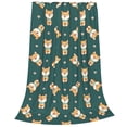 thumbnail image 2 of Pofeuu Cute Shiba Print Ultra-Soft Micro Fleece Blanket,for Bed Or Sofa,All Season Throw Blankets Flannel Blanket-50"x40", 2 of 7