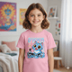 thumbnail image 2 of PLAYERA INFANTIL KPOP DEMON HUNTERS DISEÑO DERPY COLOR ROSA TALLA 10, 2 of 4
