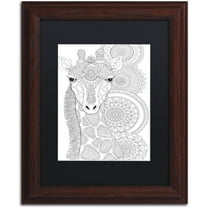 Trademark Fine Art 'Animals 11' Canvas Art by Hello Angel Black Matte, Wood Frame