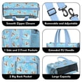 thumbnail image 3 of Teacher Tote Bag,Corgi Footprint Teacher Utility Tote Bag,Large Work Tote Bags for Women with Multiple Pockets,Top Zipper Closure,13.8x10.6x6.7 Inch, 3 of 5
