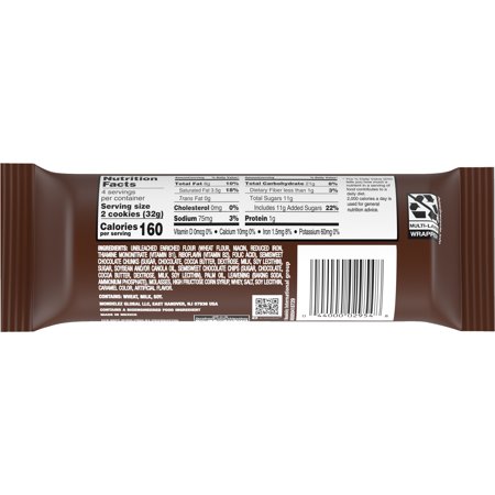 CHIPS AHOY! CHUNKY CHOCOLATE CHIP COOKIES, KING SIZE, 4.15 OZ