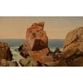 thumbnail image 3 of William M. Hart 18x12 Black Modern Framed Museum Art Print Titled - Rocks on the Shore, 3 of 5