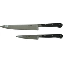 Laguiole en Aubrac Professional Stainless Fully Forged Steel Made In France Essential 2-Piece Premium Kitchen Knife Set With Ebony Wood Handles