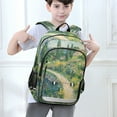thumbnail image 6 of FORMRS Unisex School Backpack 17" Student Travel Bag with Laptop Compartment, Art Garden Scene, 6 of 7