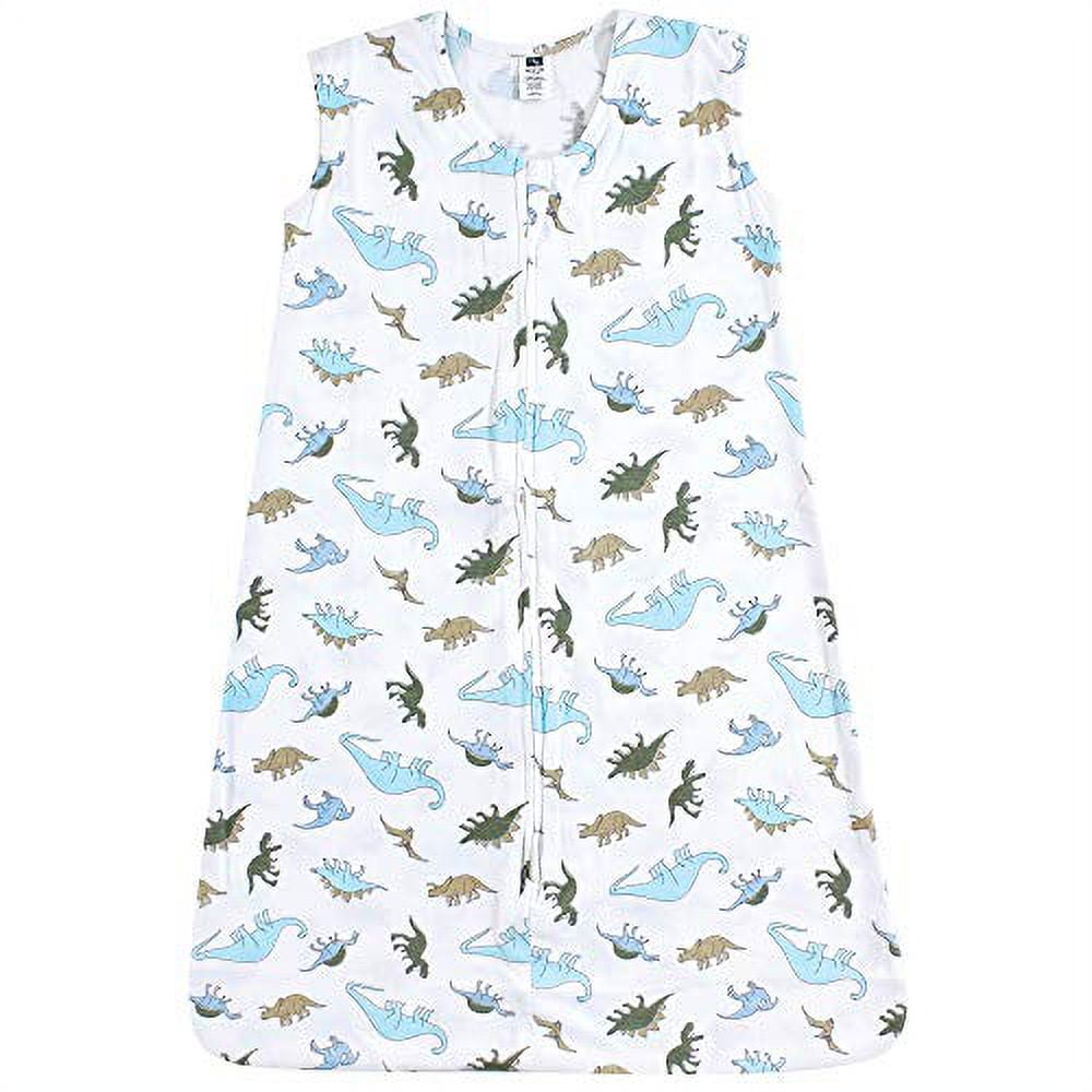 Hudson Baby Infant Boy Cotton Sleeveless Wearable Sleeping Bag, Sack, Blanket, Dinosaurs, 6-12 Months