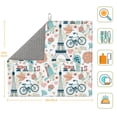 thumbnail image 2 of Dish Drying Mat, Eiffel tower Highly Absorbent Drying Matt Kitchen Counter, Dish Mat Drying Pad Dishes Drainer Mats for Kitchen Counter or Sink, 16 x 18 inch, 2 of 6