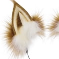 thumbnail image 3 of Jiibva Faux Fur Fox Wolf Ears Headband Handmade Furry Animal Ear Hairband Women Men Head Accessories for Halloween Party, 3 of 7