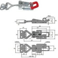 thumbnail image 2 of 4 Pieces Metal Lever Latch Lever, Box Cap Padlock 4002, Toggles Pull Action, 2 of 5