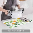 thumbnail image 6 of Placemat Set of 6 Orange Green Leaves Placemats for Dining Table Watercolor Leaf Washable Table Mats for Kitchen and Party Decor Indoor & Outdoor Use, 6 of 8