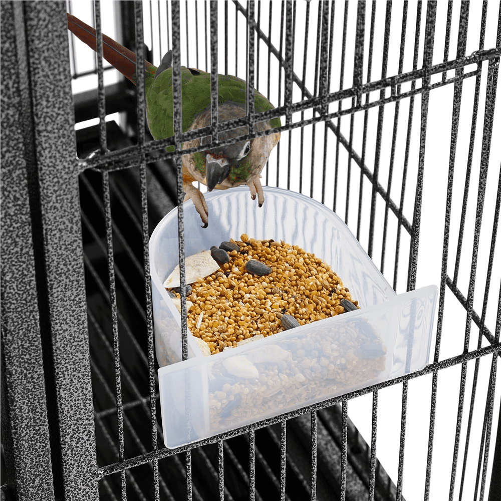 Alden Design 54"H Metal Pet Cage with Detachable Stand for Small Animal , Black