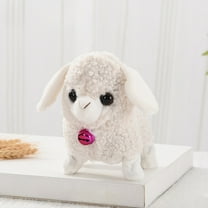 Electronic Pet Lamb Toy, 7 Inch Power Operated Walking Hooting Plush, Simulated Wooly Interactive Animal, Parent-Child Play Companion, Kids Gift
