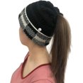 thumbnail image 2 of GFDYREE Tuque pour Queue de Cheval pour Femmes avec Bouton pour Masque, Tuque Chignon Haute et Décoiffée avec Trou pour Queue de Cheval, 2 of 7