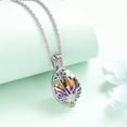 thumbnail image 4 of Personalize Flowers and Butterfly Cut Teardrop Urn Pendant Necklace for Cremation Ashes Keepsake Memorial Jewelry, 4 of 7