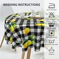 thumbnail image 5 of Lemon Tablecloth Washable Reusable Anti-Wrinkle Round Tablecloth 60 Inch for Home Parties Indoor Dinner and Outdoor Picnic Kitchen Dining Decor, 5 of 6