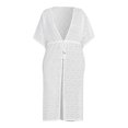 thumbnail image 5 of Time and Tru Women's Plus Size Midi Crochet Caftan Cover Up, 5 of 5