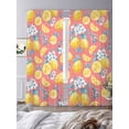 thumbnail image 3 of Summer Fruit Sheer Curtains 2 Panels Set Watercolor Lemon Cute Frangipani Blue Leaves Farmhouse Sheer Window Curtains Light Filtering Rod Pocket Voile Drapes for Bedroom Living Room 52"X96", 3 of 9