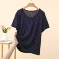thumbnail image 4 of Ohufall Womens Pajama Tops Lightweight Breathable Modal Sleepwear Solid Color Crewneck Short Sleeve Shirts, 4 of 4