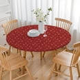 thumbnail image 3 of Red Christmas Deer Pattern Round Fitted Tablecloth with Elastic Edge,Dining Table Cover Waterproof,Outdoor Round Tablecloth for Camping,Dining,Indoor and Outdoor, 3 of 7