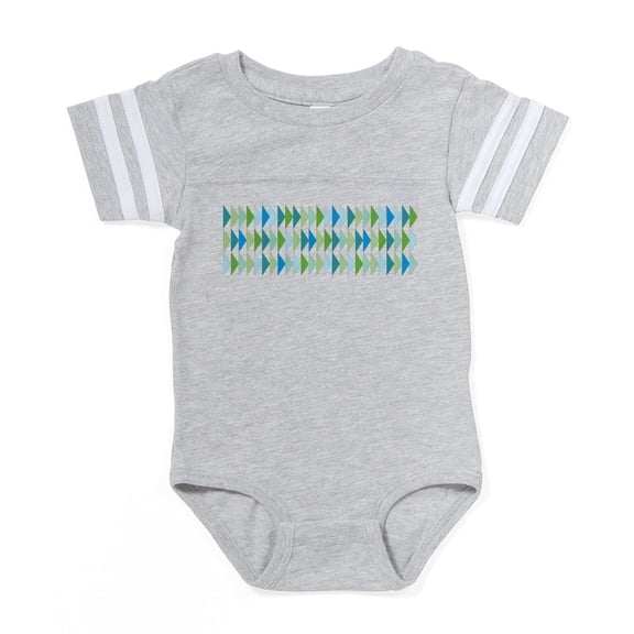 CafePress - Retro Triangle Pattern - Cute Infant Baby Football Bodysuit