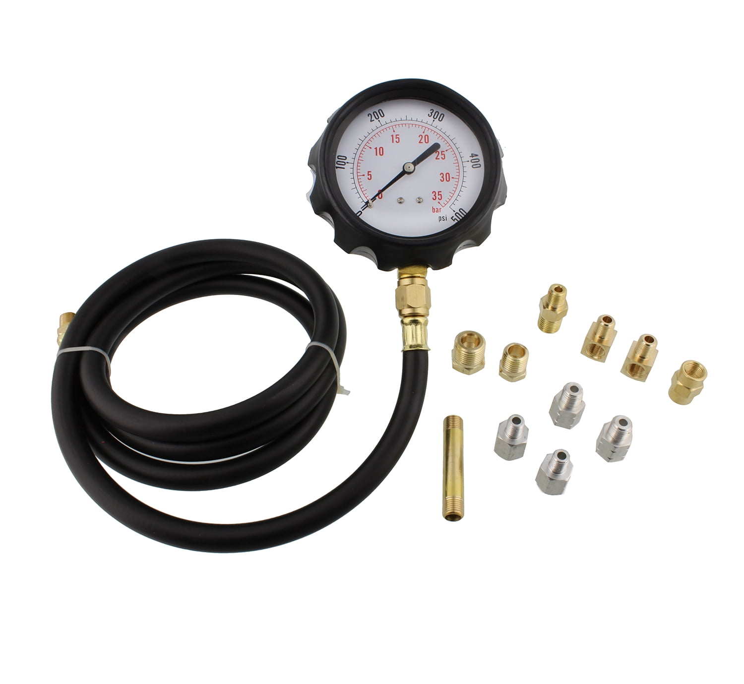500 PSI / 35 Bar Gauge and Adapters ABN Engine Oil Pressure and