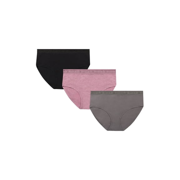 Reebok Women’s Performance Cotton Brief Underwear, 3-Pack, Size S - 2XL