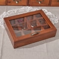 thumbnail image 1 of 2X Soporte de Madera para Bolsas de Té, 12 Rejillas, Paquetes de Azúcar, Bolsas de , Estuche de Almacenamiento, Cajas para Bolsas de Café Instantáneo con Tapa Transparente, 1 of 4