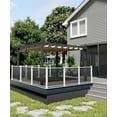 thumbnail image 6 of Outdoor Aluminum Pergola with Retractable Canopy, Reinforced 4-Sided Base, Waterproof & UV-Resistant Adjustable Roof, Modern Design for Patio, Deck, Backyard, and Garden, 6 of 9