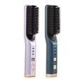 thumbnail image 2 of Cordless Beard Straightener Hair Comb Brush USB Rechargeable Wireless Anti Static Quick Heated Hair Straightening (Color : Purple), 2 of 5