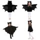 thumbnail image 4 of Children for Vampire Bat Costume Kids Carnival Party Halloween Cosplay Costume Accessory Bat Hoodie Romper Jumpsuit Body Black L, 4 of 5