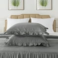 thumbnail image 3 of JML Ruffle skirt Bedspread Queen Size 4 Piece,Soft Microfiber Bed Skirt Coverlet 30" Long Drop, 3 of 6